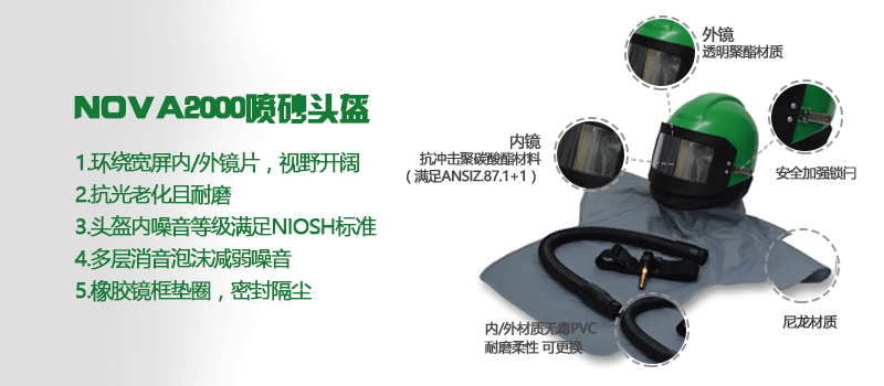 NV2000/NV2000LP噴砂頭盔 
